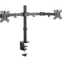 ACROPAQ AM1224B - Monitorarm voor 2 schermen Instap-serie 13 tot 32" Staal Zwart