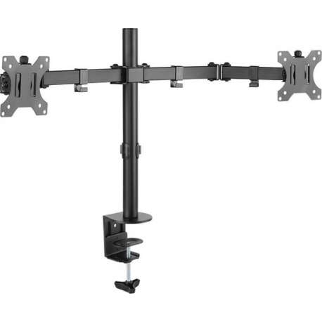 ACROPAQ AM1224B - Monitorarm voor 2 schermen Instap-serie 13 tot 32" Staal Zwart