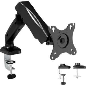 Douxe FM-SPM1 - Gasgedreven Monitorbeugel - Monitor Arm 13-27 Inch - Full Motion voor op Kantoor en Thuis - Zwart