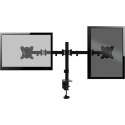 Platinet Omega OUPC024D Dubbele monitor arm voor bureaus en tafels, voor twee 13 tot 27 inch schermen, Vesa standaard, zwart