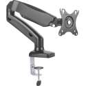 Full Motion Monitorarm Met Gasveer - Beeldscherm Bureau Tafel Beugel - 13-27 Inch - Voor 1 Scherm - 360 Graden Draaibaar - Zwart