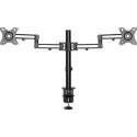 ACROPAQ AM3024B - Monitorarm voor 2 schermen Premium-serie 17 tot 32" Aluminium Zwart