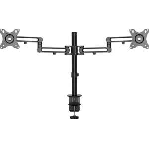 ACROPAQ AM3024B - Monitorarm voor 2 schermen Premium-serie 17 tot 32" Aluminium Zwart
