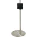 Cavus RVS vloerstandaard met ronde RVS voet voor schermen tot 55 inch - 150 cm hoog