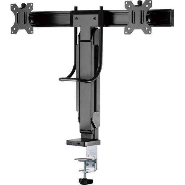 ACROPAQ AM3602B - Monitorarm voor 2 schermen Met gasveer Deluxe-serie 17 tot 27" USB ACROPAQ AM3602B - Monitorarm voor 2 schermen Met gasveer Deluxe-serie 17 tot 27" USB