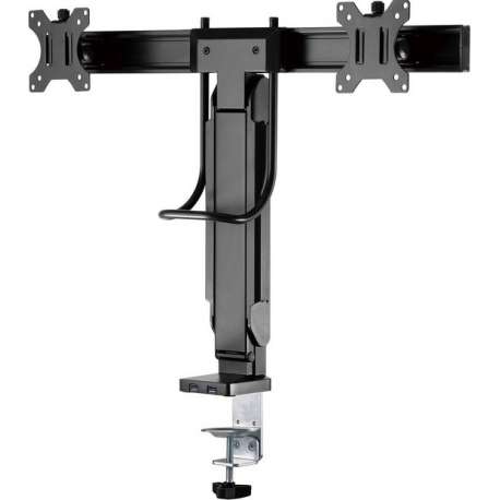 ACROPAQ AM3602B - Monitorarm voor 2 schermen Met gasveer Deluxe-serie 17 tot 27" USB