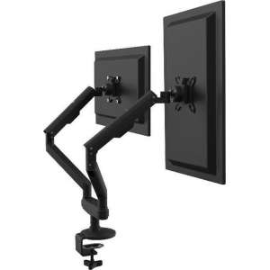 Twee ergonomische monitor armen