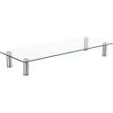Roline ergonomische monitor standaard/verhoger - vierkant / glas