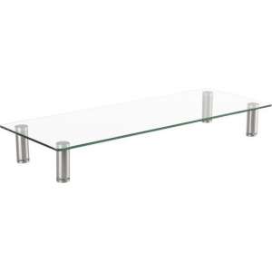 Roline ergonomische monitor standaard/verhoger - vierkant / glas