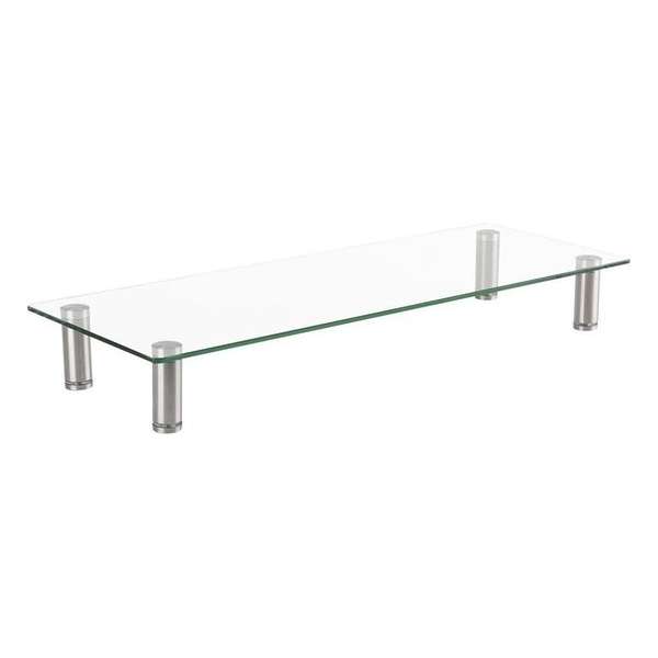Roline ergonomische monitor standaard/verhoger - vierkant / glas