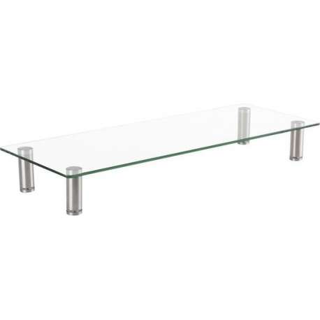 Roline ergonomische monitor standaard/verhoger - vierkant / glas