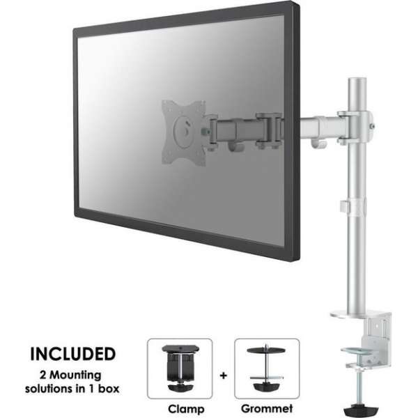 NewStar NM-D135SILVER - draai- en kantelbare monitorarm - Zilver