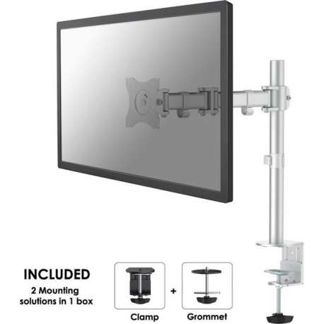 NewStar NM-D135SILVER - draai- en kantelbare monitorarm - Zilver