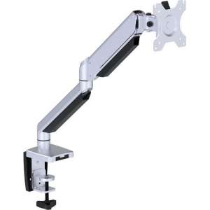 NÖRDIC AG8-21 Monitorarm tafelsteun met gasveer en schermbevestiging monitor, 17 "-27", aluminium en staal, zilver