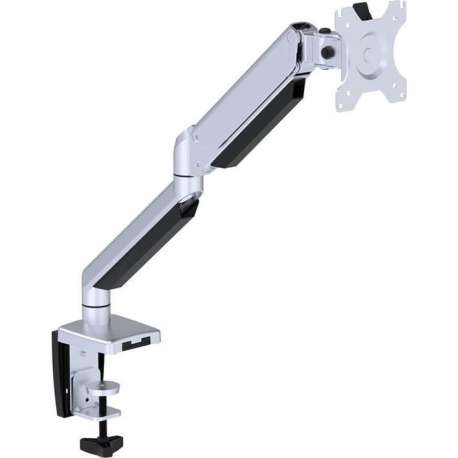 NÖRDIC AG8-21 Monitorarm tafelsteun met gasveer en schermbevestiging monitor, 17 "-27", aluminium en staal, zilver