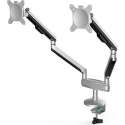 Dubbele monitor arm kleur wit