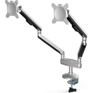 Dubbele monitor arm kleur wit