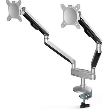 Dubbele monitor arm kleur wit