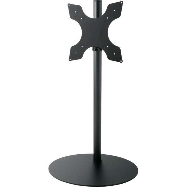 Cavus zwarte vloerstandaard met zwarte ovalen voet voor schermen tot 55 inch - 150 cm hoog