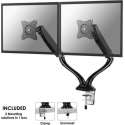 NEWSTAR NM-D500DBLACK - monitorarm met gasveer - geschikt voor 2 monitoren t/m 27" - zwart