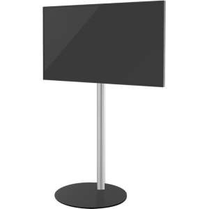 Cavus RVS vloerstandaard met zwarte voet voor schermen tot 32 inch - 100 cm hoog