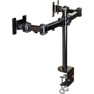 DESQ® Dubbele Monitorarm| 2 schroefs-Tafelklem | 12 kg Draagkracht