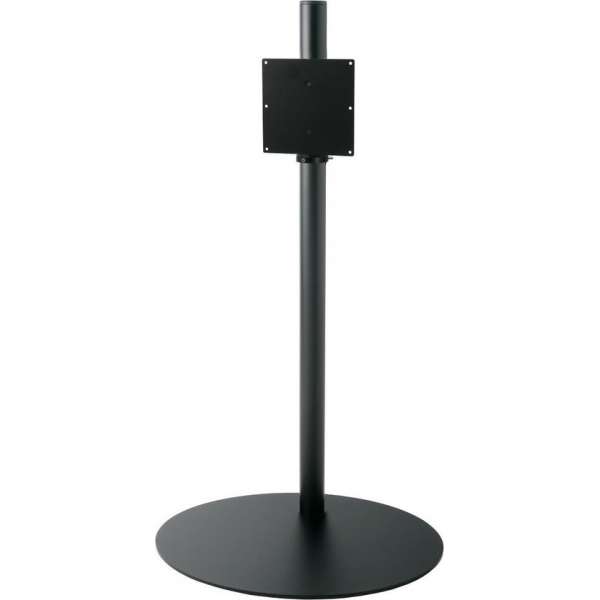 Cavus zwarte vloerstandaard met zwarte ovalen voet voor schermen tot 55 inch - 100 cm hoog
