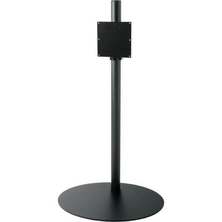 Cavus zwarte vloerstandaard met zwarte ovalen voet voor schermen tot 55 inch - 100 cm hoog