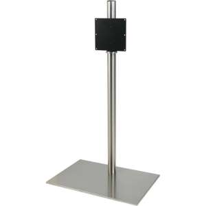 Cavus RVS vloerstandaard met rechthoekige RVS voet voor schermen tot 55 inch - 100 cm hoog