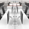 Monitorarm - Enkel -OPUS 2 - Style Plus - Aluminium/ABS kunststof - Draaibaar - Geschikt voor beeldschermen tot 27 inch.