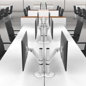 Monitorarm - Enkel -OPUS 2 - Style Plus - Aluminium/ABS kunststof - Draaibaar - Geschikt voor beeldschermen tot 27 inch.