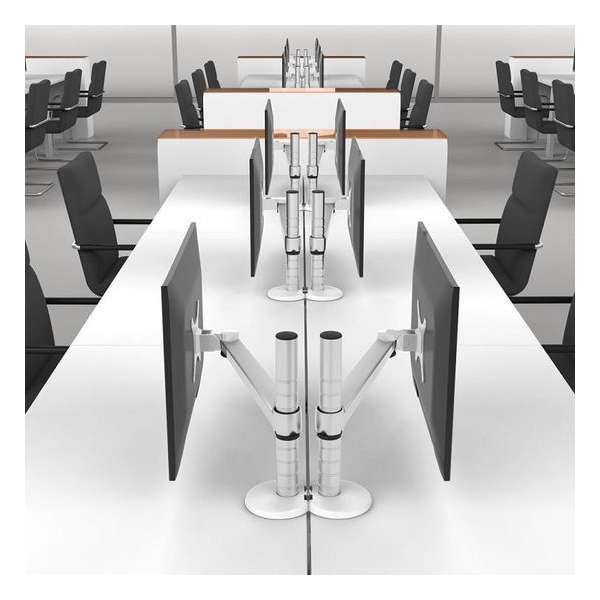 Monitorarm - Enkel -OPUS 2 - Style Plus - Aluminium/ABS kunststof - Draaibaar - Geschikt voor beeldschermen tot 27 inch.