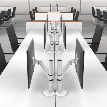 Monitorarm - Enkel -OPUS 2 - Style Plus - Aluminium/ABS kunststof - Draaibaar - Geschikt voor beeldschermen tot 27 inch.
