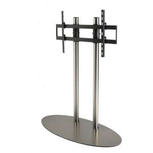 Cavus RVS vloerstandaard met ovalen RVS voet voor schermen tot 70 inch - 120 cm hoog