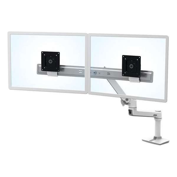 Ergotron LX Series Desk Dual Direct Arm 63,5 cm (25'') Vrijstaand Wit
