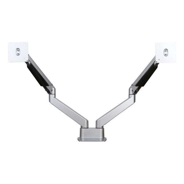 Filex Monitorarm Devon Dubbel HD Gas tot 22Kg [2x 27inch (max), gasgevuld, zilver]