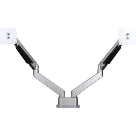 Filex Monitorarm Devon Dubbel HD Gas tot 22Kg [2x 27inch (max), gasgevuld, zilver]