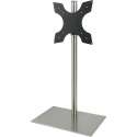Cavus RVS vloerstandaard met rechthoekige RVS voet voor schermen tot 55 inch - 100 cm hoog