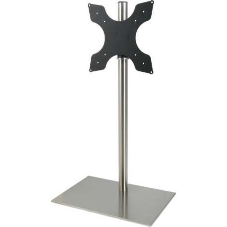Cavus RVS vloerstandaard met rechthoekige RVS voet voor schermen tot 55 inch - 100 cm hoog