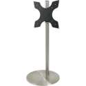 Cavus RVS vloerstandaard met ronde RVS voet voor schermen tot 55 inch - 150 cm hoog