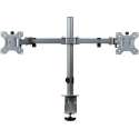 Focus monitorarm, voor 2 schermen, zilver