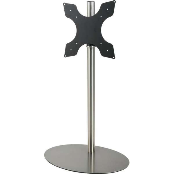 Cavus RVS vloerstandaard met ovalen RVS voet voor schermen tot 55 inch - 150 cm hoog