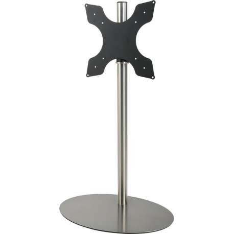 Cavus RVS vloerstandaard met ovalen RVS voet voor schermen tot 55 inch - 150 cm hoog