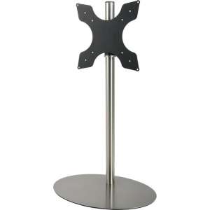 Cavus RVS vloerstandaard met ovalen RVS voet voor schermen tot 55 inch - 120 cm hoog