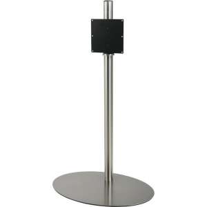 Cavus RVS vloerstandaard met ovalen RVS voet voor schermen tot 55 inch - 100 cm hoog