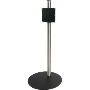 Cavus RVS vloerstandaard met zwarte ronde voet voor schermen tot 55 inch - 100 cm hoog