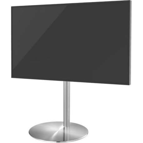 Cavus RVS vloerstandaard met ronde RVS voet voor schermen tot 55 inch - 100 cm hoog