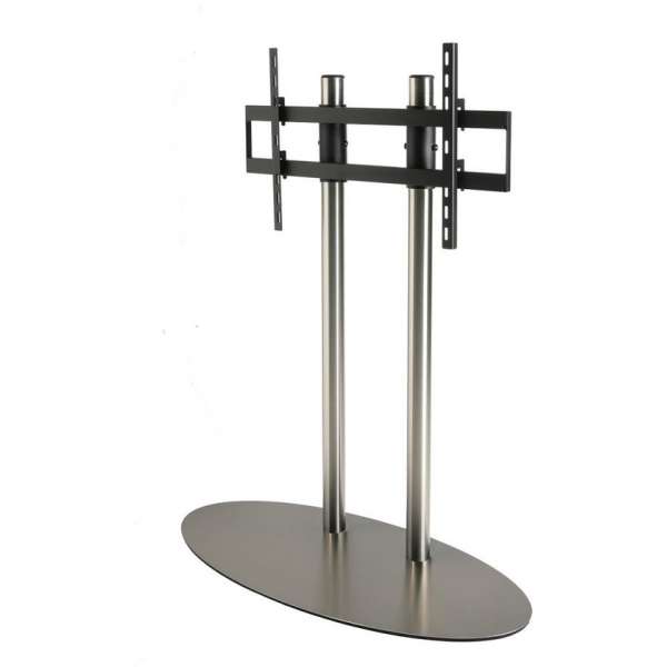 Cavus RVS vloerstandaard met ovalen RVS voet voor schermen tot 70 inch - 100 cm hoog