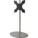 Cavus RVS vloerstandaard met ovalen RVS voet voor schermen tot 55 inch - 100 cm hoog