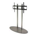 Cavus RVS vloerstandaard met ovalen RVS voet voor schermen tot 70 inch - 150 cm hoog
